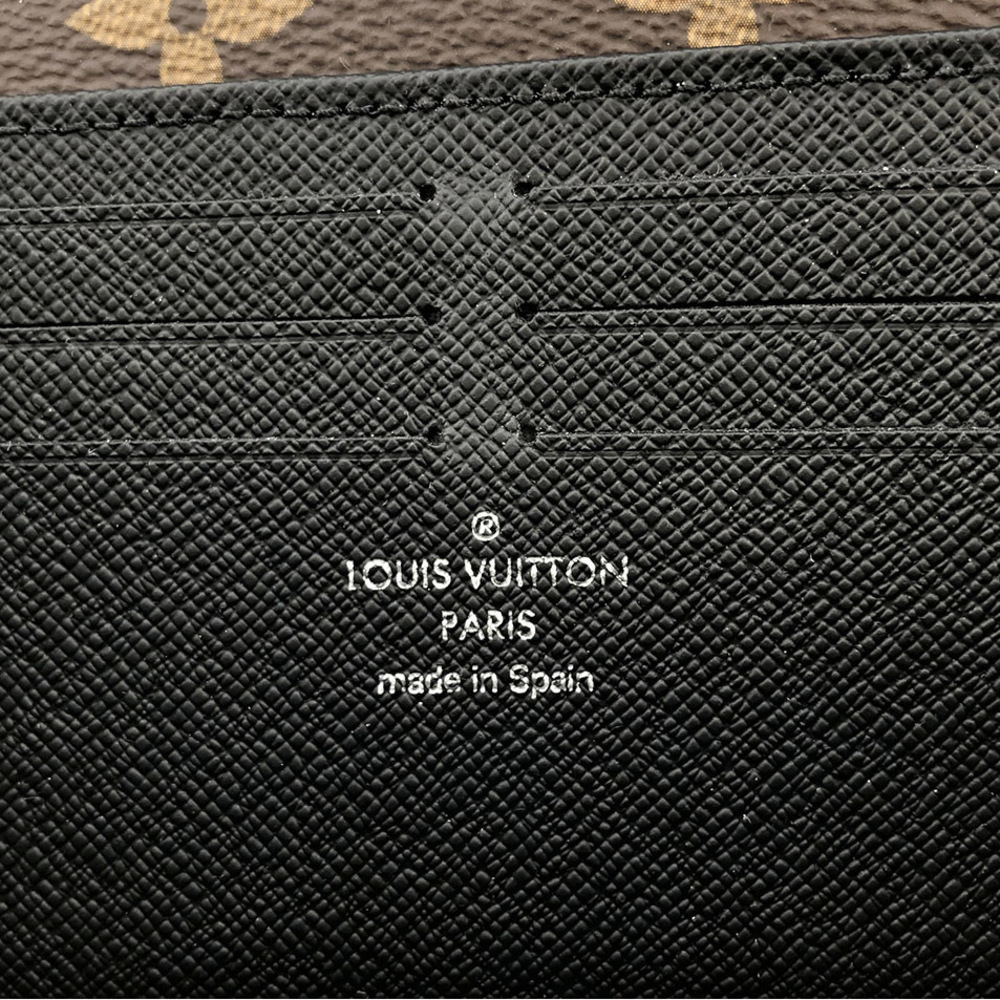 Louis Vuitton Zippy Dragonne Monogram Wrist Strap Mini Clutch Brown Black - Picture 5 of 10